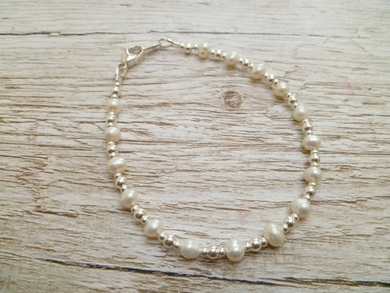 Bracelet perles culture eau douce ivoire