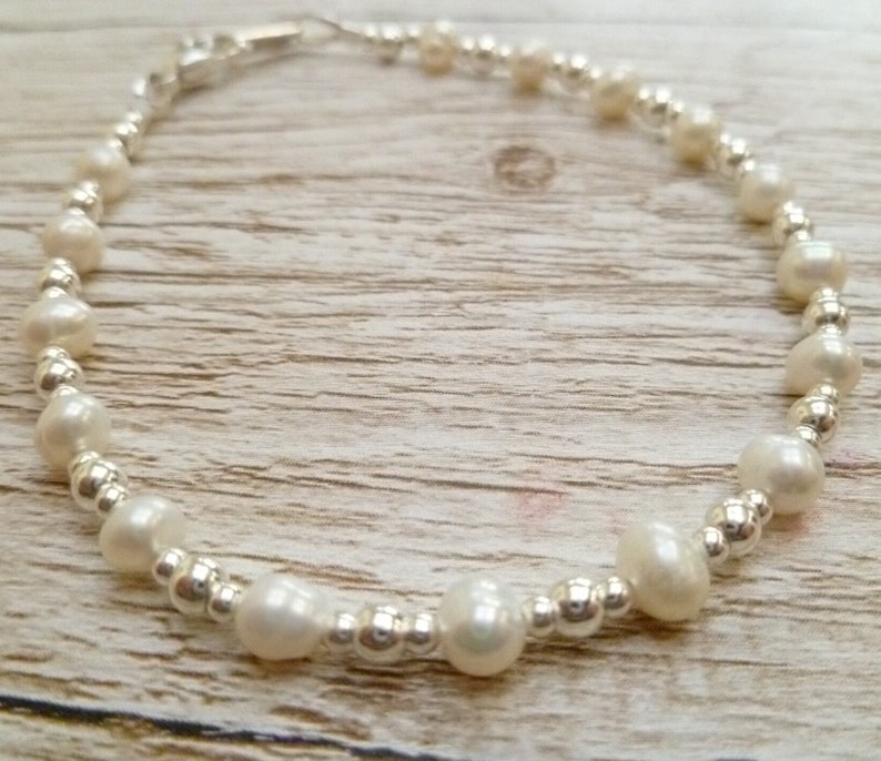 Bracelet perles culture eau douce ivoire