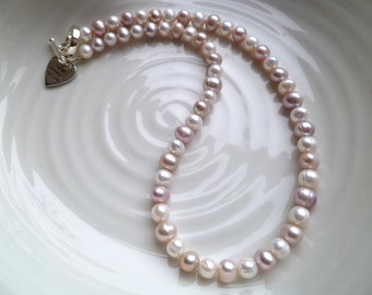 Pink Pearl Necklace Bridal Necklace 