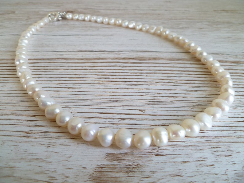 Ivory Pearl necklace with toggle clasp UK made (IPN11) 