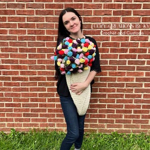 Beautiful Custom Crochet Rose Bouqet Throw Blanket
