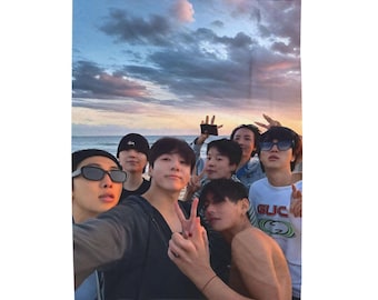 OT7 Sunset Group Selfie Velveteen Plush Blanket