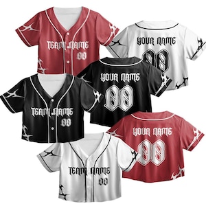 Custom Tour Idol Crop Top Baseball Jersey, Custom Baseball Jersey For Teen Girl Women Baseball Kpop Fan, World Tour 2025 Jersey