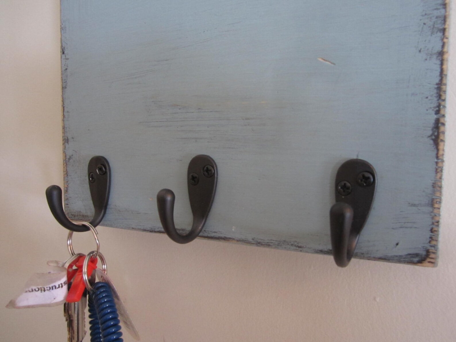 Primitive Country Mail Wood wall key slot holder keys rack | Etsy