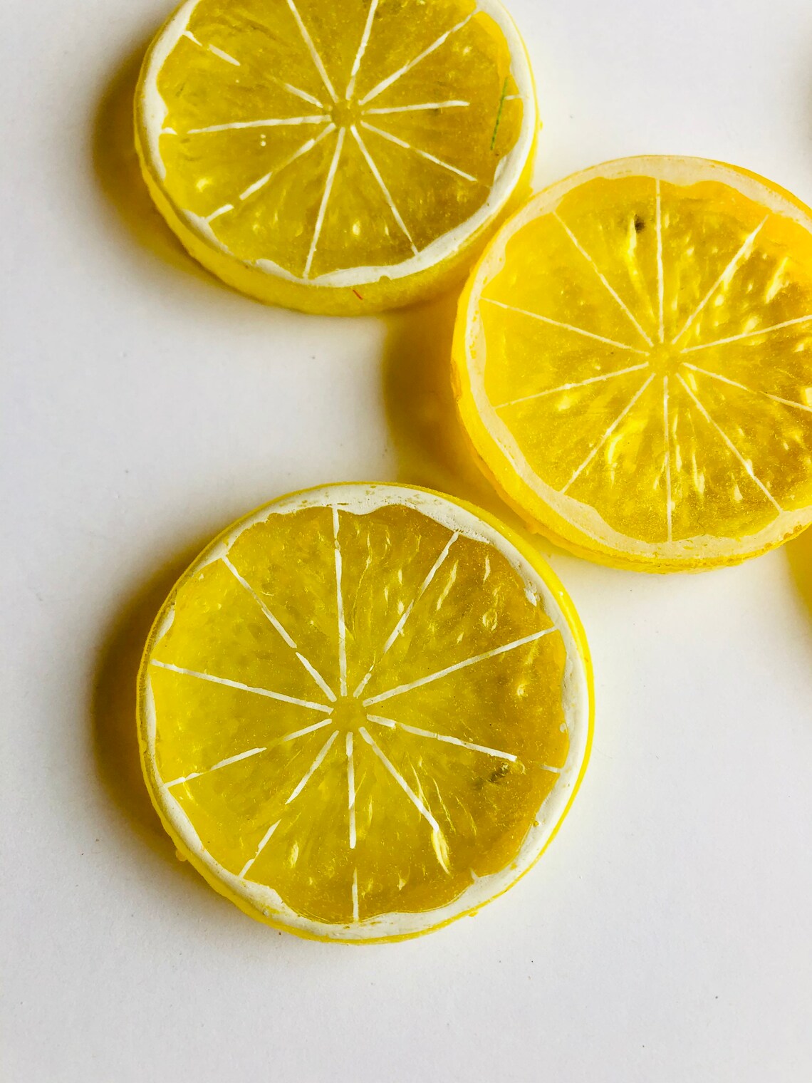 Artificial Lemon Slice , Lemon Slice, Summer Crafts, Summer Lemon Decor ...