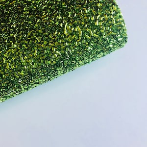 Green Super Chunky Glitter Fabric Sheet leatherette chunky 7 x 11 DIY, glitter sheet, Christmas St Patricks hair  bows