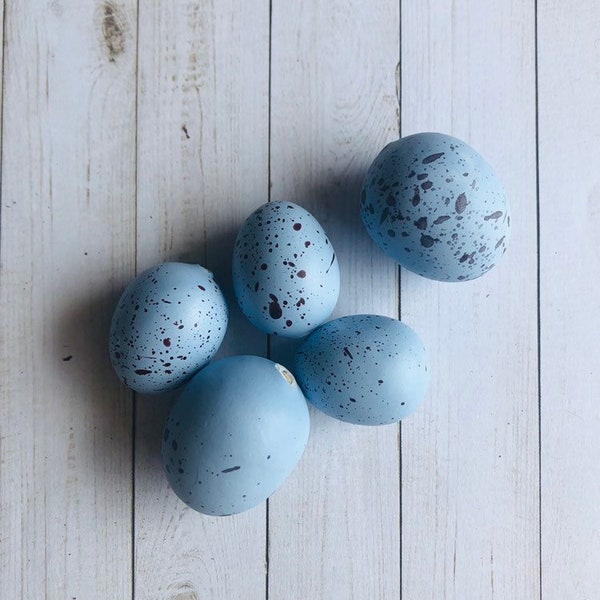 Pale Blue speckled Egg, Artificial egg, Easter Egg, Bird egg, Natural eggs