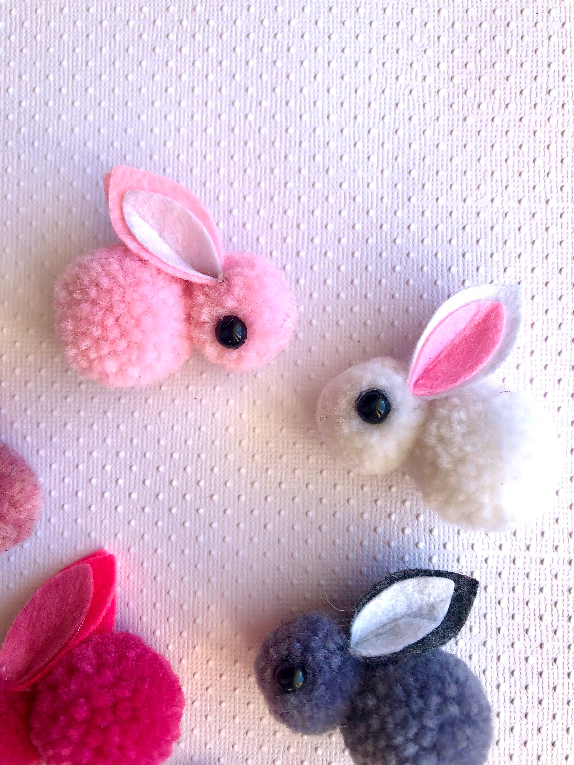 Mini Fabric Pom Poms Embellishments Pastel Easter Spring Headband Crafts  Decorating 