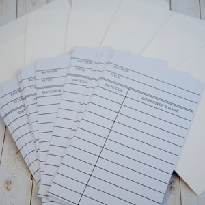 Library Cards pockets  reproduction wedding party scrapbooking crafts blank