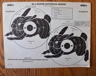 Details about   Winchester Western 22 Rifle Paper Target Booklet Folder 1956 Vtg Old Shooting 