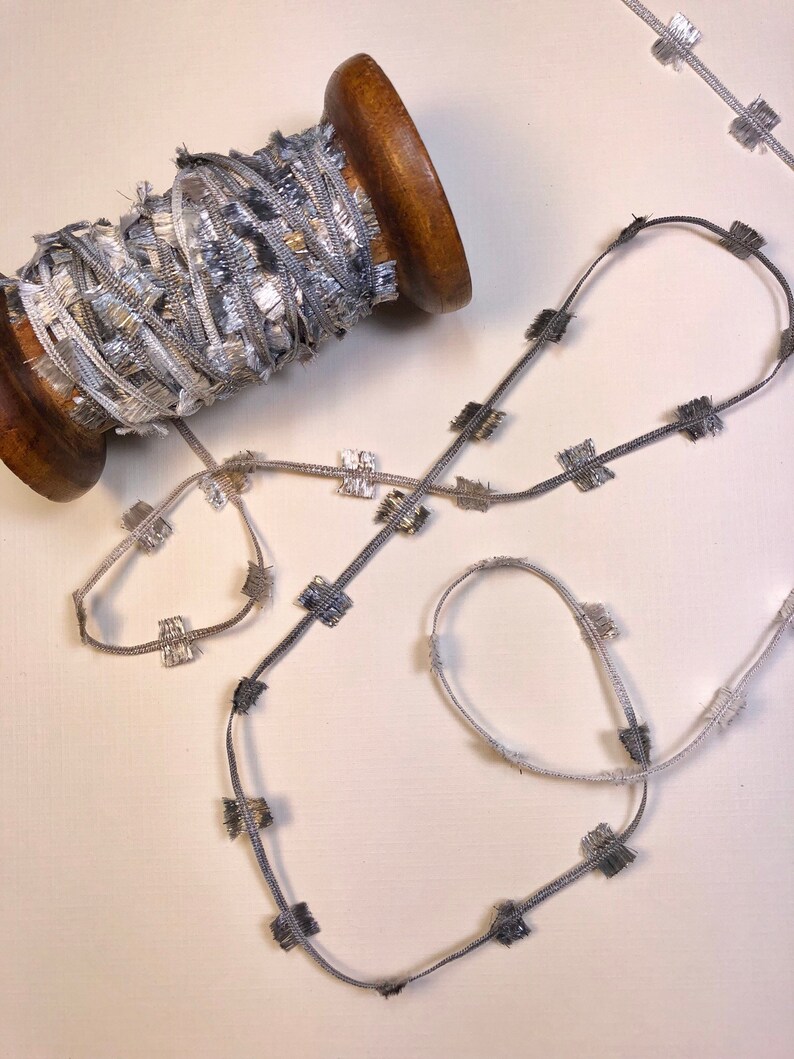 Silver tinsel twine ombre tinsel trim mini tinsel gift Etsy
