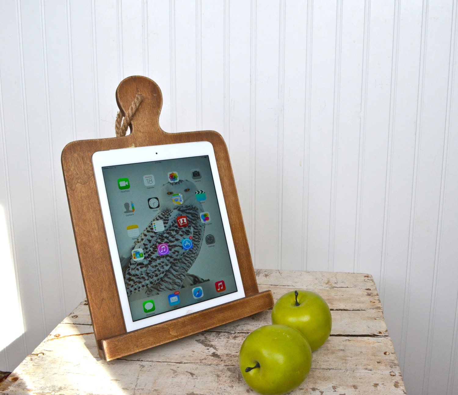 Wood Cutting Board Tablet Stand Ipad Kitchen Office EAT Sign Etsy