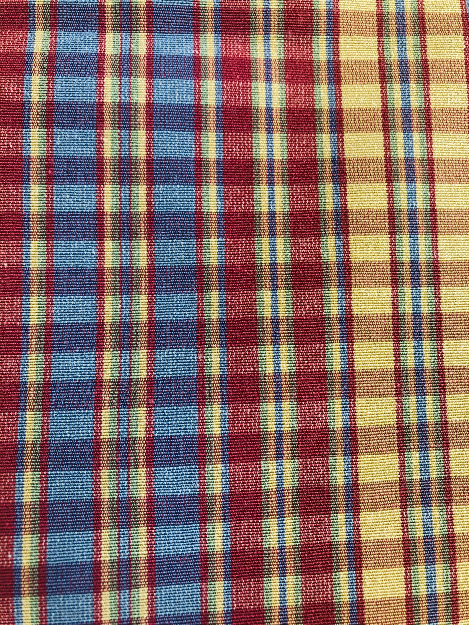 blue and yellow plaid pants