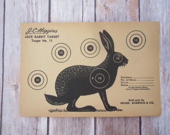 Vintage J.C Higgins Groundhog Woodchuck Target No 8 Shooting Paper C.1940s 