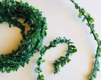 Miniature Holly Ivy Leaf Wired Garland 1 yard 3 feet Christmas dollhouse decoration