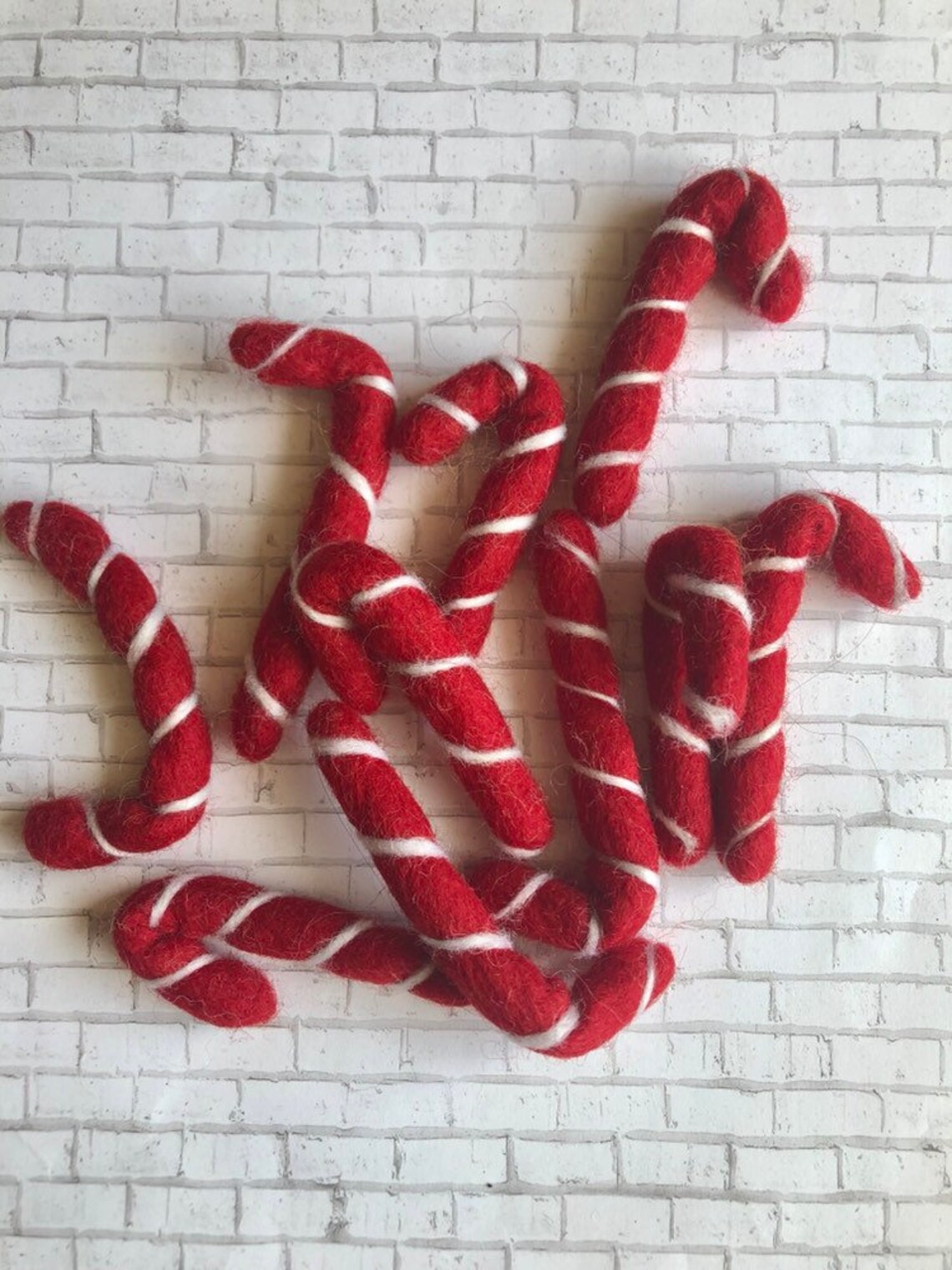 Felt Candy Canes Felt Mints Felted Candy Peppermint Candy Etsy