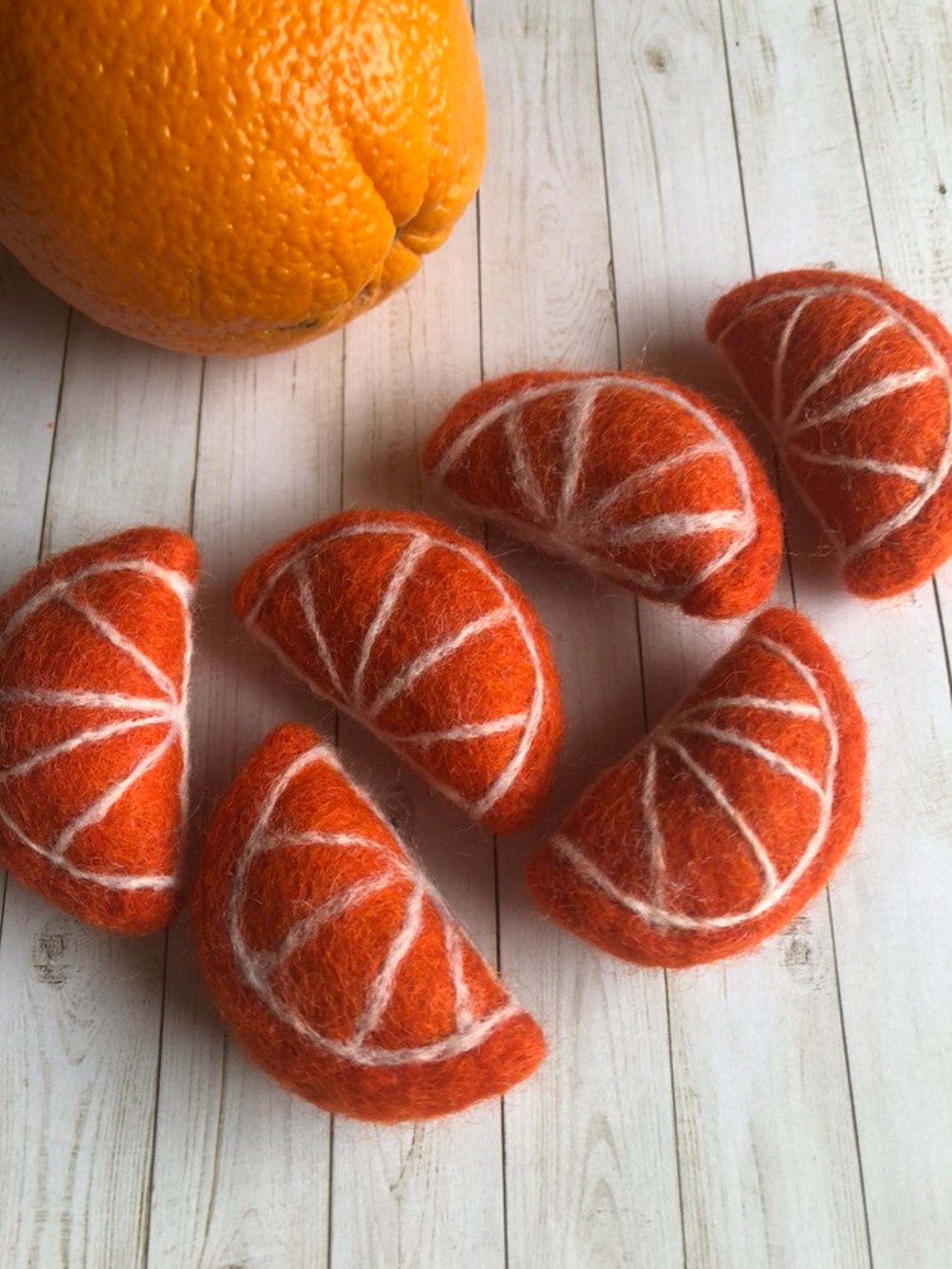 Wool Felt Orange felted orange slice summer crafts summer Etsy