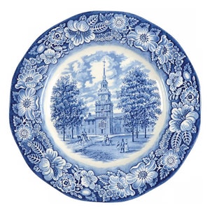 Vintage Staffordshire Liberty Blue Dinner plate dessert 10 in  Transferware English