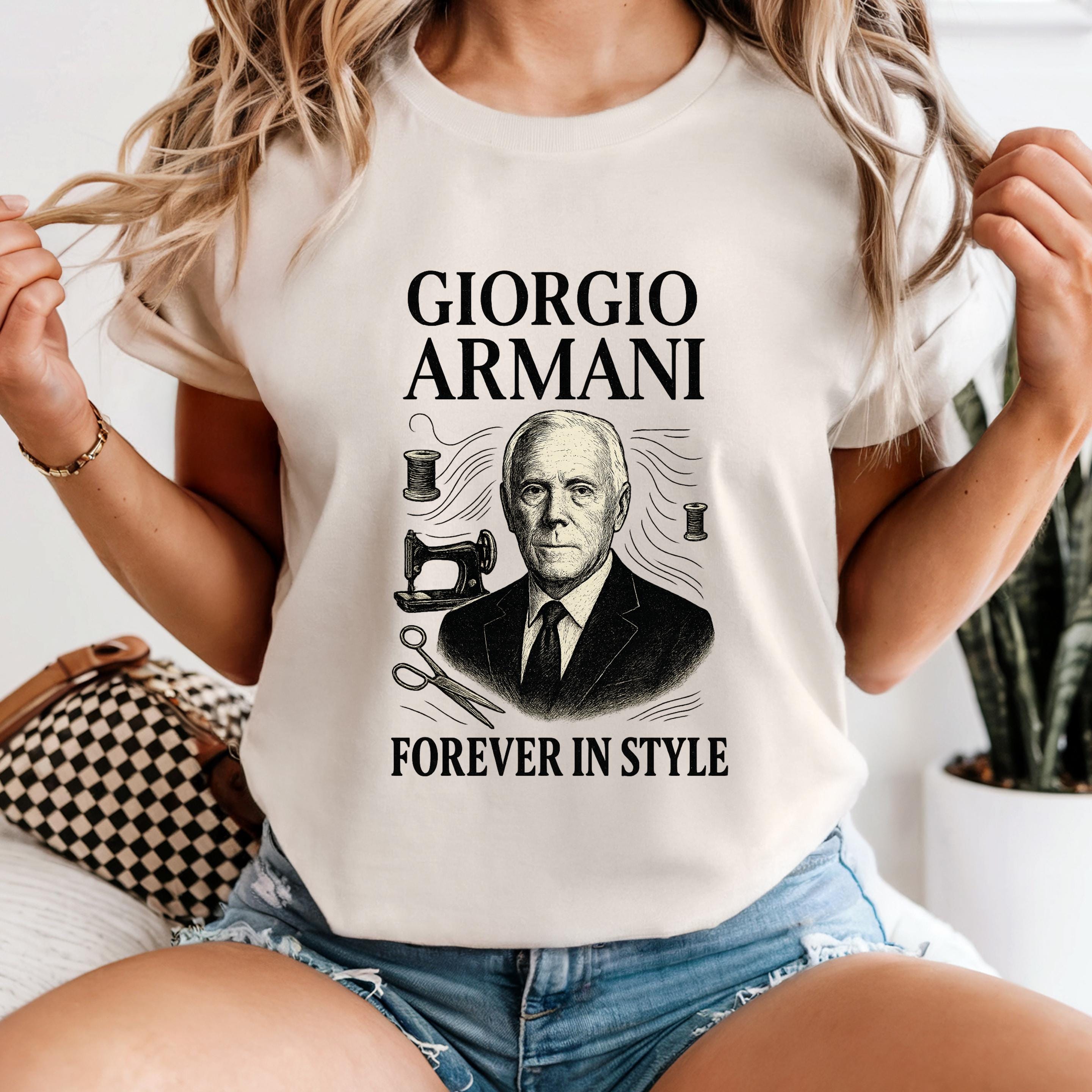 Giorgio Armani 90's シャツ 半袖 ヴィンテージ Men's Vintage 90s Giorgio Armani Dark Blue Spellout Short