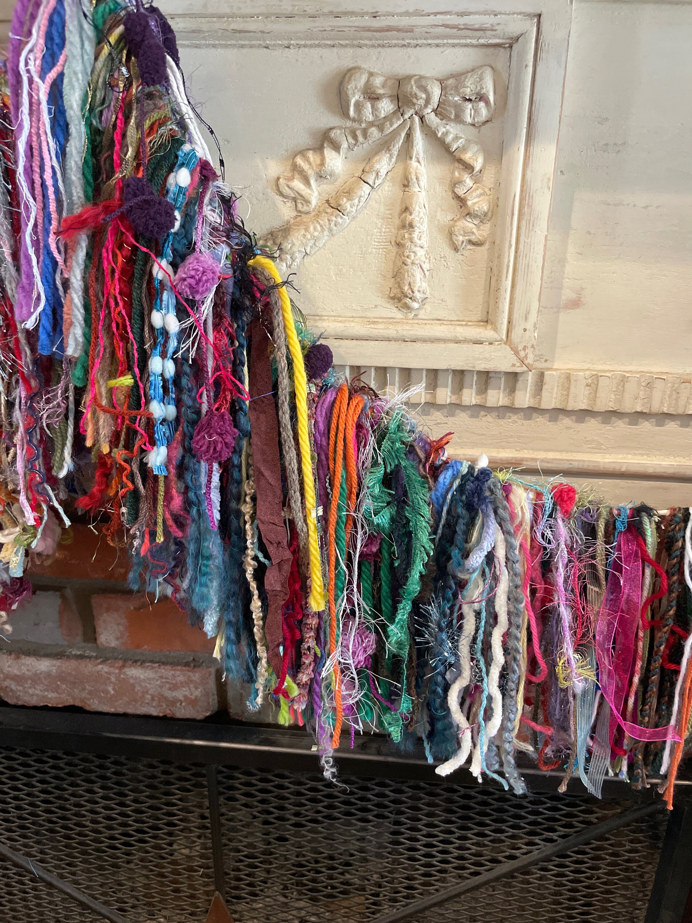 Boho Bohemian Garland Yarn Trims Fiber Valance Mantel Headboard Swag