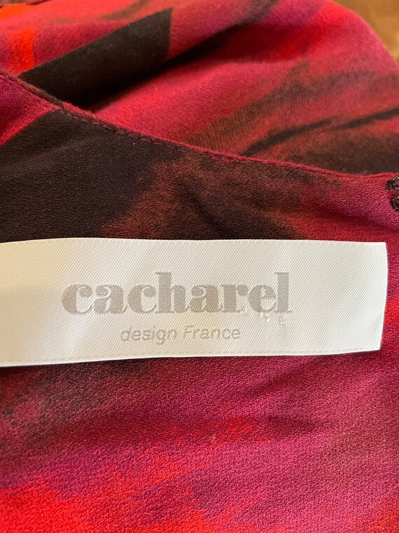 Vintage Cacharel French Designer Dress Rayon 8 Re… - image 7