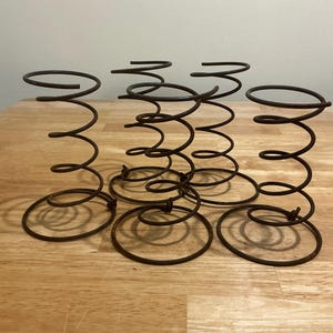 Set of Five Vintage Rusted Metal Bed Springs