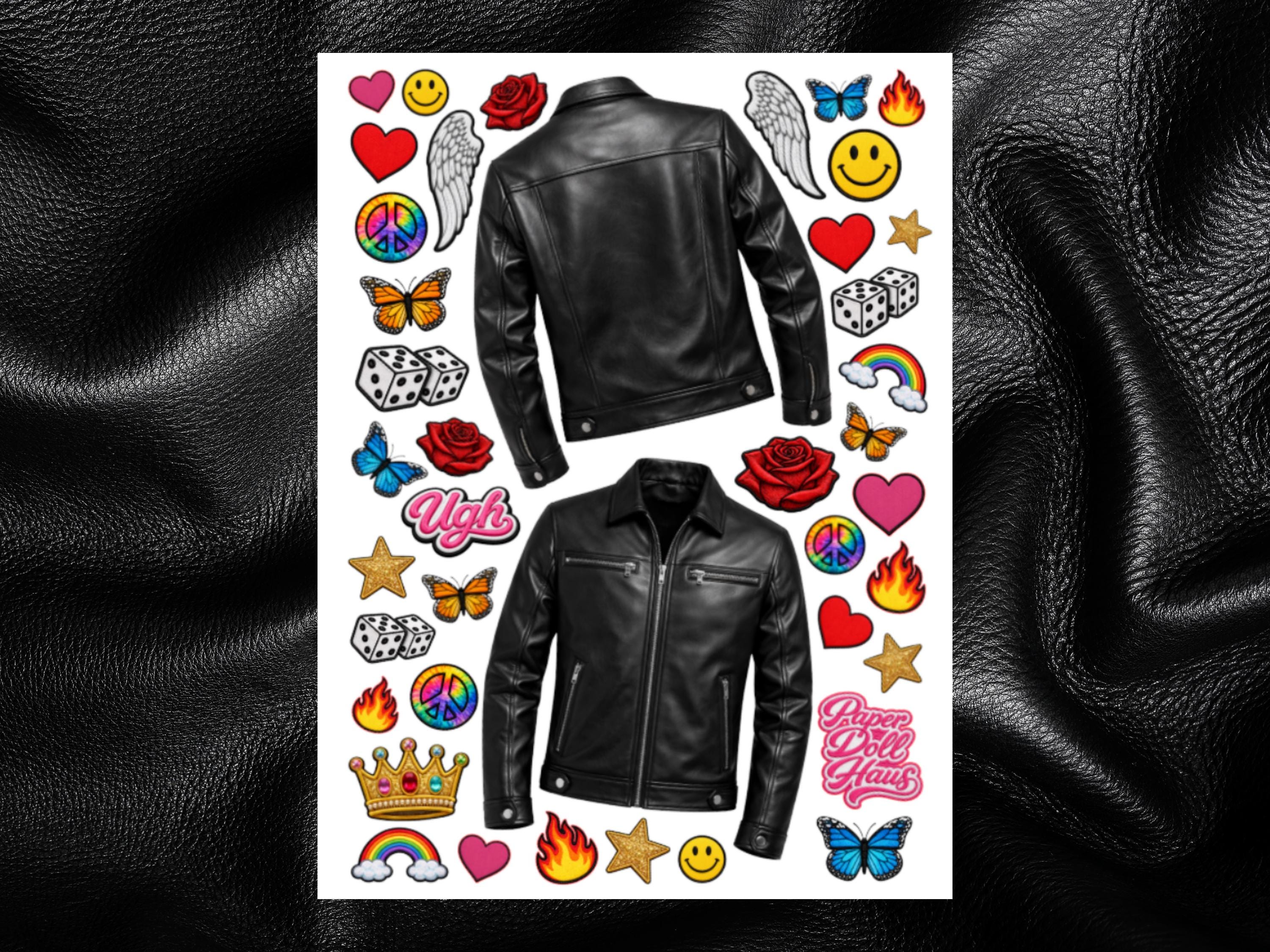 Leather Jacket Sticker Sheet for Junk Journal, Gift for Emo Sticker ...