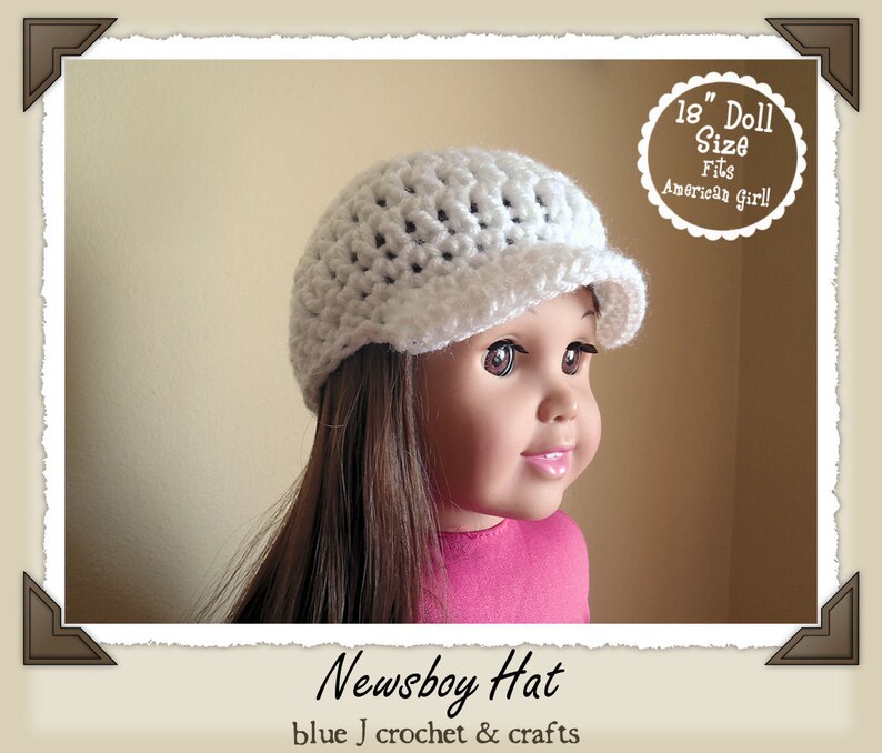 Crochet Pattern 18 Inch Doll 3 Hat Pattern Bundle seabreeze, Laced With