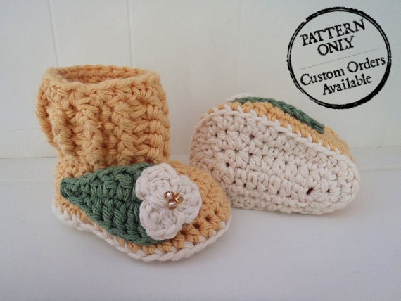 Crochet Pattern High Country Baby Booties 5 Infant Sizes - Etsy Canada