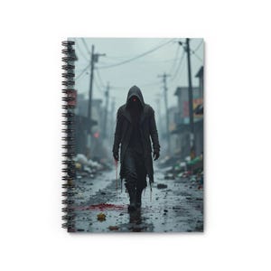 Dark Aesthetic Spiral Notebook - Ruled Line, Grunge Journal, Art Sketchbook, Unique Gift for Artists, Halloween Decor