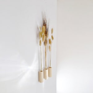 Vermehrungsstation, Wanddekor, Hängeampel, Holzvase, Wandpflanzer drinnen, 3er-Set Tube Vase, Trockenblume, Wandpflanzer Holz