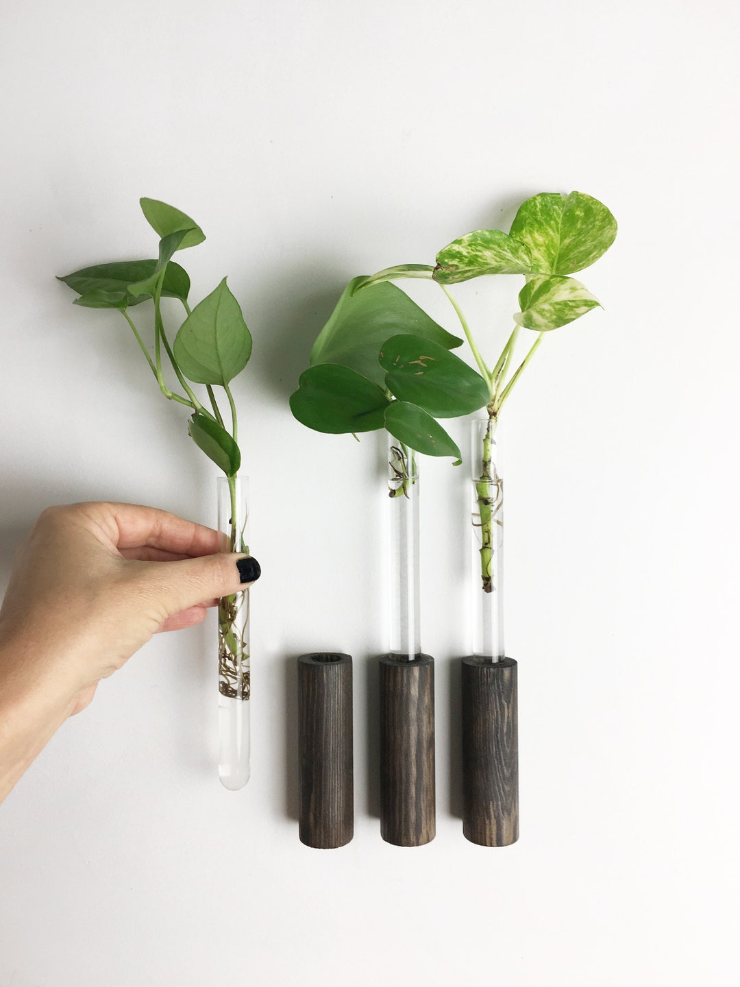 Wood Vase, Farmhouse Decor, Wall Pocket, Wall Hanging, Cottage Decor