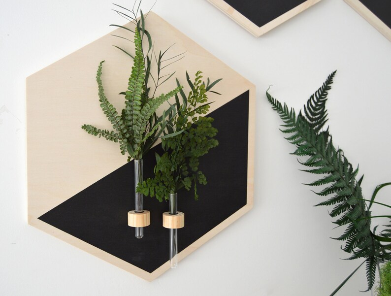 Wall Decor Hexagon Wood Wall Art Wood Hexagonal Wooden Art Etsy