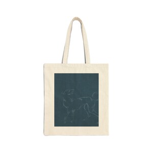 Stylish Cotton Canvas Tote Bag, Dog Lover Gift, Eco-Friendly Shopping Bag, Everyday Use, Beach Tote, Reusable Grocery Bag