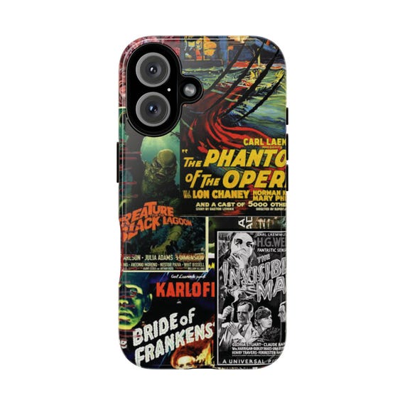 Vintage Horror Phone Case - Tough Cases, Unique Gift for Movie Lovers, Spooky Vibe, Perfect for Halloween, Retro Style Case
