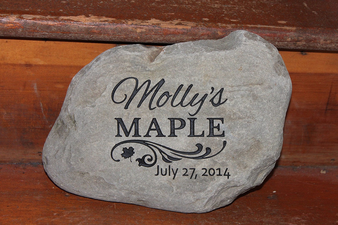 Hand Engraved Rock Custom Garden Stones SMALL - Etsy