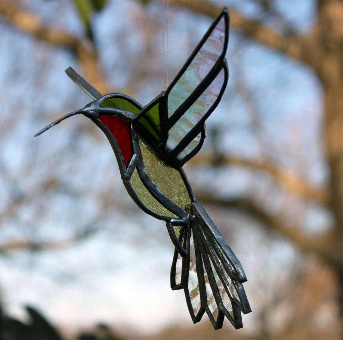 3D Hummingbird Stained Glass Etsy