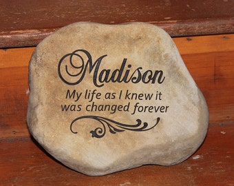 Hand Engraved Rock - Custom Garden Stones SMALL