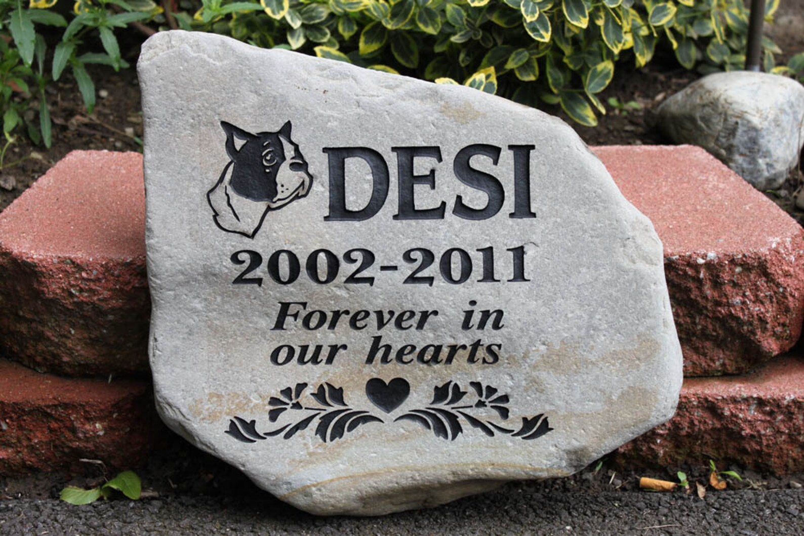 Hand Engraved Rock Custom Pet Memorial Etsy