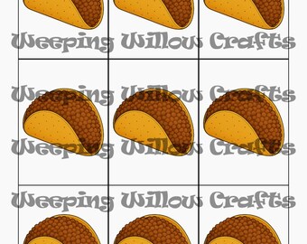 Taco Tuesday Cash Stuffing Box Challenge Set 1 1-3 Taco Pocket inserts for 3 Ring Budget Binder