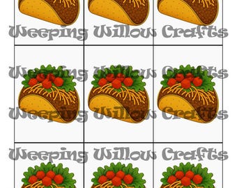 Taco Tuesday Cash Stuffing Box Challenge Set 2 4-6 Taco Pocket inserts for 3 Ring Budget Binder