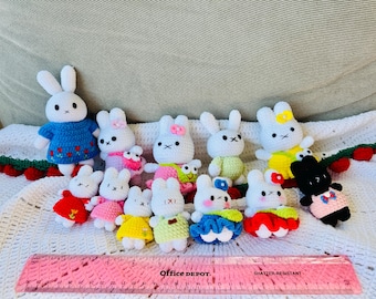 Miffy Inspired Crochet Bunny Plush – Amigurumi Rabbit Doll with Tulip Dress