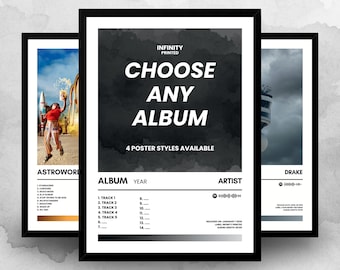 Custom Album Poster Print | Choose Your Own Album | Personalized Music Wall Art | Album Cover Gift | Room Decor