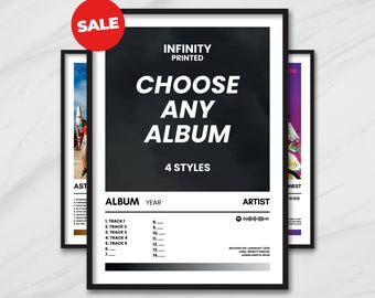 Custom Album Poster | Choose Your Own Album | Album Cover Print | Personalized Music Poster | Music Wall Art | Music Gift | Bedroom Decor