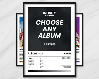 Custom Album Poster | Choose Your Own Album | Album Cover Print | Personalized Music Poster | Music Wall Art | Music Gift | Bedroom Decor