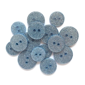 Blue Lagoon Glitter Buttons - Sparkling Blue Buttons for Crafts ??