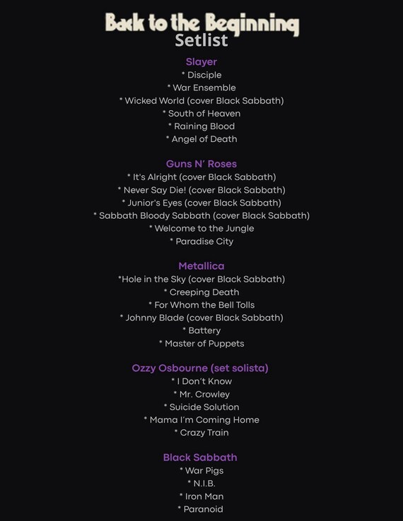 BLACK SABBATH Back to the Beginning公式パンフ THE OFFICIAL BLACK SABBATH: BACK TO THE BEGINNING PROGRAMME
