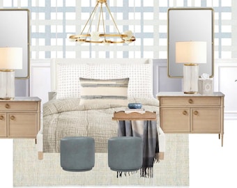 Virtual Interior Design – 1-Room E-Design Package | Online Home Decorating Service | Mood Board & Shopping List