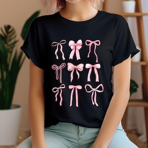 Roze strik png, strik png, girly png, zomerontwerp, tshirt png, t-shirtontwerp, digitaal product, zomer png, digitale download, cadeau voor haar