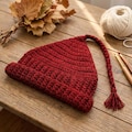 Ice Melt Hat – Handmade Red Crochet Beanie for Kids & Adults, Cozy Knit Winter Hat